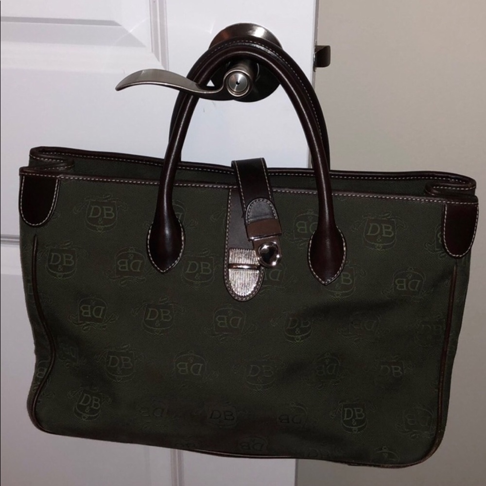 Army green and brown Dooney & Bourke